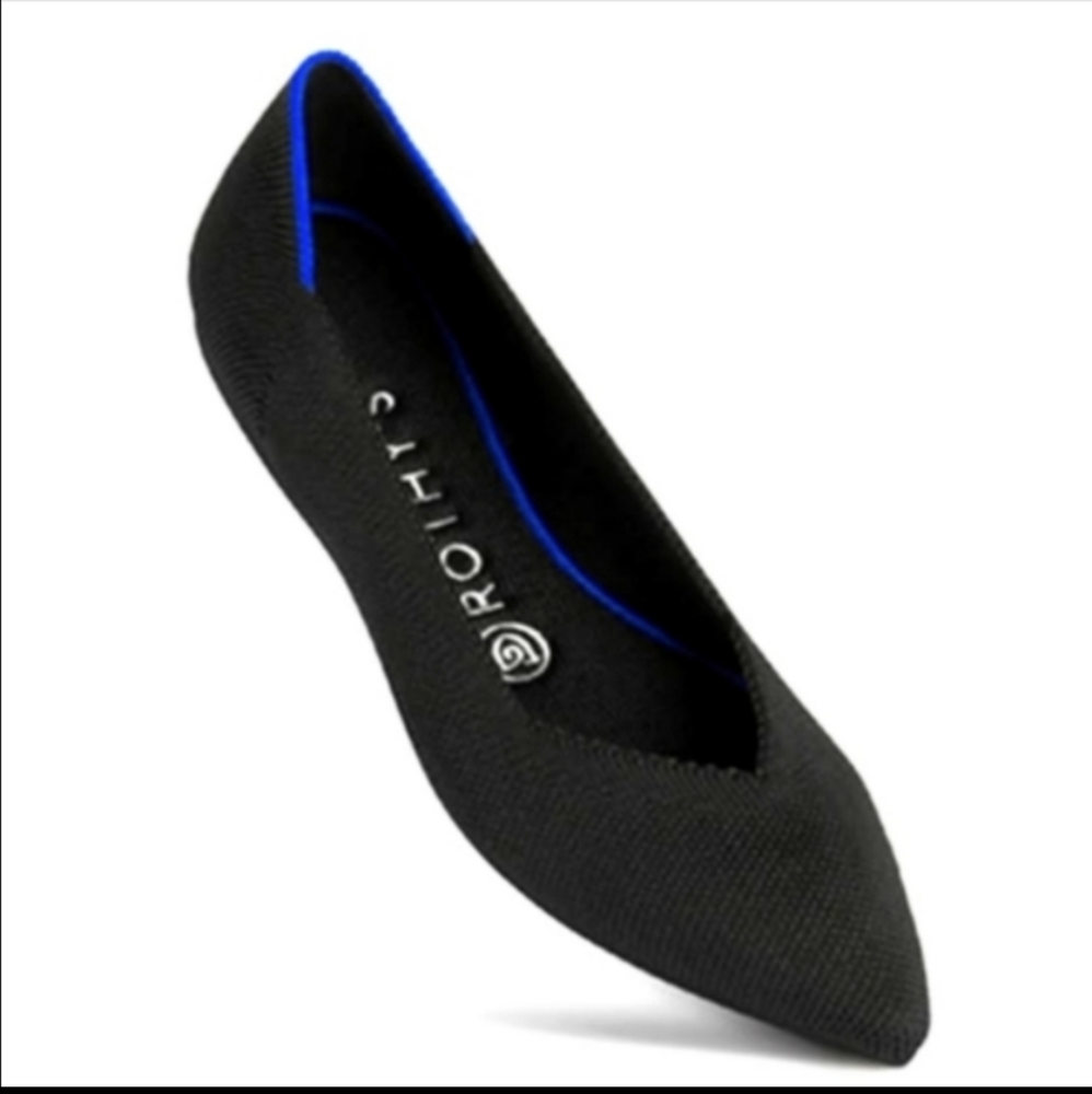 Rothy's The Point Black Solid Woman's Flat Shoes - image 4